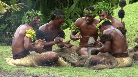 Fiji Natives Clapping Stock Footage 62532097