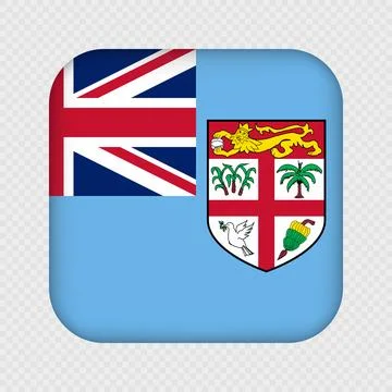 Fiji square flag with gradient. Vector illustration. Ilustración de archivo