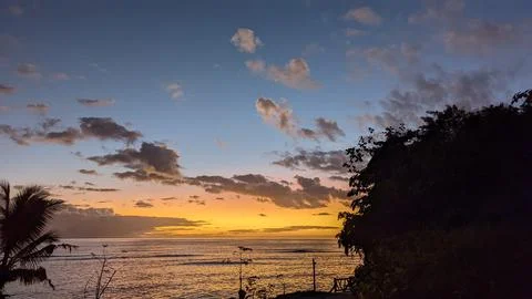 Fiji Sunset Stock Photos