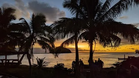 Fiji Sunset Stock Photos