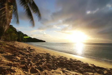 Fiji Sunset Time Lapse Video stock 50734210