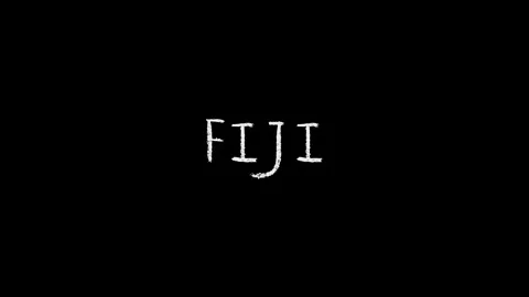 Fiji text appearing on black background Stock Footage 321715400