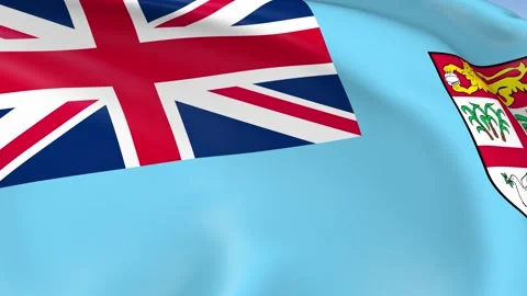 Fiji Waving Flag Background Loop Stock Footage 317845573