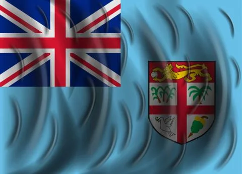 Fiji wind flag Stock Illustration