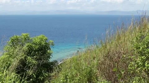 Fijian Ocean Hill Stock Footage 63231606