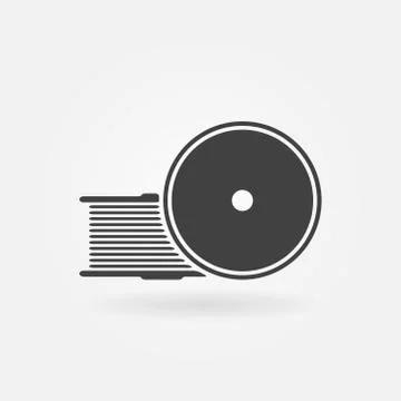 Filament for 3D Printer vector icon Illustrazione stock