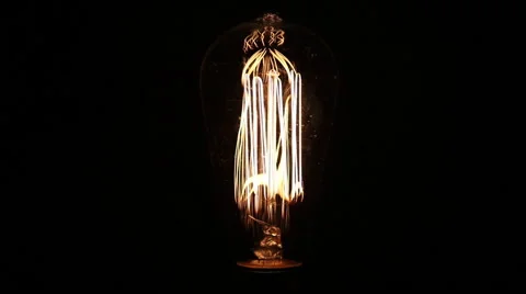 Filament bulb flickers on Video stock 40005788