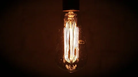 Filament bulb flickers on Video stock 40005804