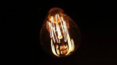 Filament bulb flickers on Video stock 40005809