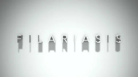 Filariasis 3D title animation with shadows on a white background 動画素材 296517987