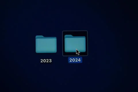 File 2024 currently being opened Stock Photos