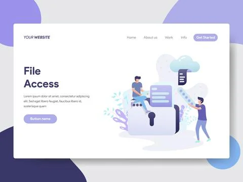 File Access Illustration for Web Pages Illustrazione stock