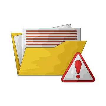 File Alert illustration Ilustração Stock
