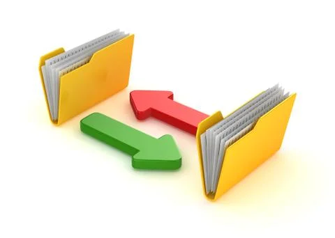 File and Data Transfer Stock Illustration