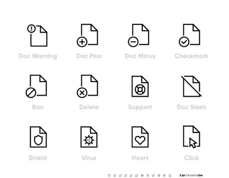 File and Document Management icons set. Vector illustration. includes icons as Stock Illustration