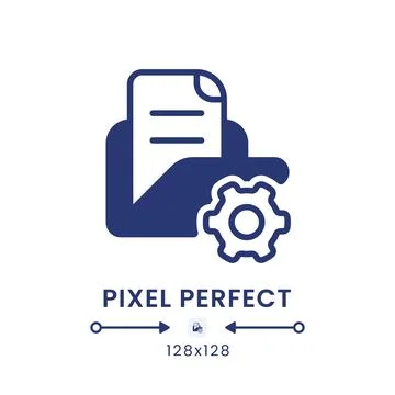 File and document manager black solid desktop icon Stock Illustration