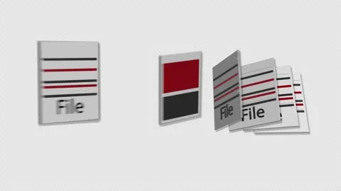 File and document transfer process 4 Stock Footage 308054704
