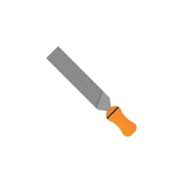 File and rasp flat icon, build repair elements Stockillustratie