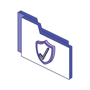 File and shield of security system vector design Stock Illustration