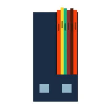 File archive vector icon business document folder data. Isolated storage offi Stock Illustration