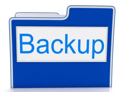 File backup represents data archiving and archives Stock Illustration