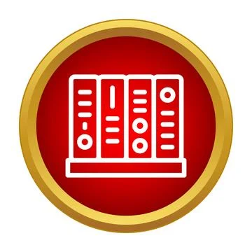 File binders icon showing data organization and administration Stock Illustration
