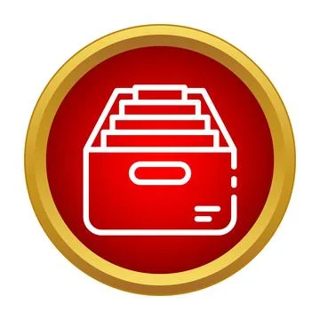 File box holding documents for data storage and archiving 库存插图