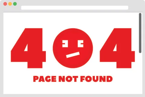 File browser with 404 error and emoticon. Vector illustration Ilustración de archivo