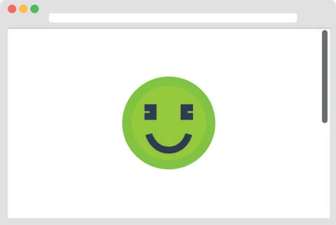 File browser with emoticon. Vector illustration Stock Illustration