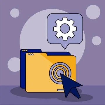 File bubble and cursor vector design Stock Illustration