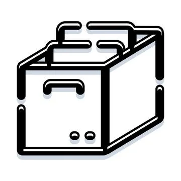 File cabinet drawer organizing documents and information icon Stock Illustration