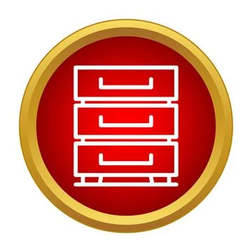 File cabinet icon representing document storage and organization Stock Illustration