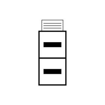 File cabinet Stock Illustration