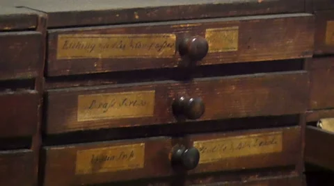 The file cabinet with labels on it Stock Footage 48951678