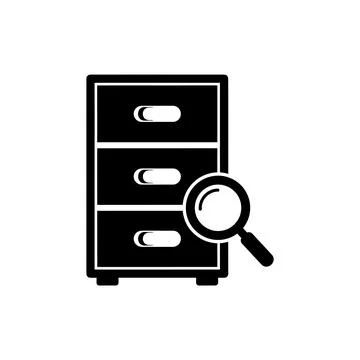 File Cabinet Search and Audit Icon Stockillustratie