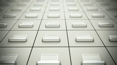 File Cabinet storage boxes Organization documents and data paperwork bureaucracy Stock Footage 21489335