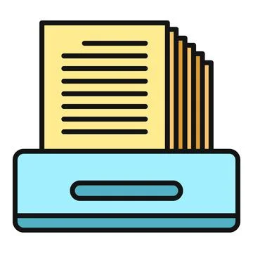 File cabinet storing documents vector illustration icon Stock Illustration