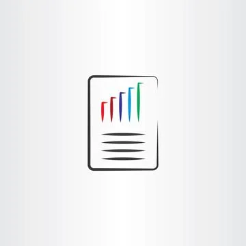 File chart paper document icon vector 스톡 일러스트