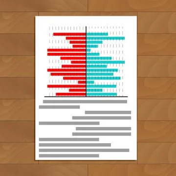 File with chart on table イラスト素材