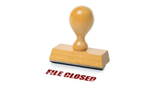 File Closed Rubber Stamp Stock Photos