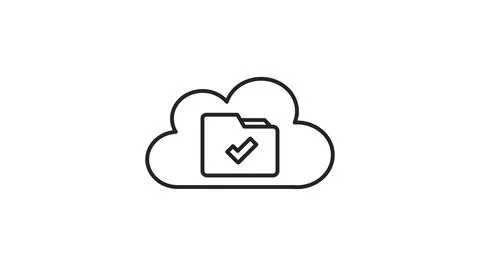 File on a cloud icon. Stock Illustration