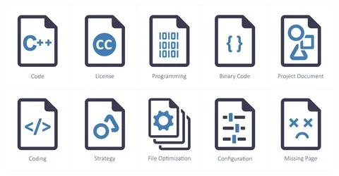 File as code, license, programming 스톡 일러스트
