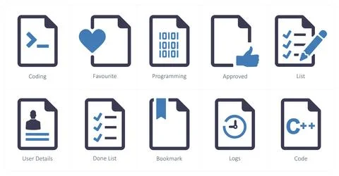 File as coding, favorite, programming Stock-Illustration