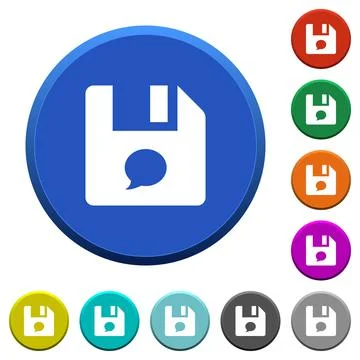 File comment beveled buttons Stock Illustration