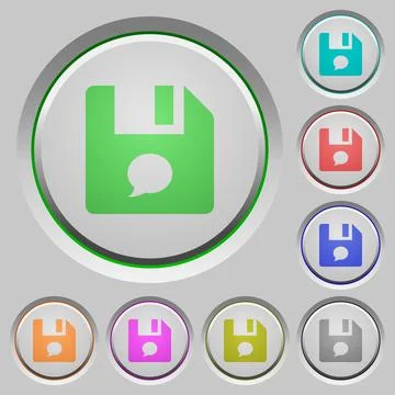 File comment push buttons Illustrazione stock
