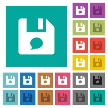 File comment square flat multi colored icons イラスト素材