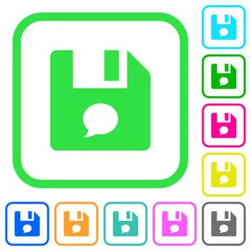 File comment vivid colored flat icons Stock Illustration