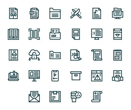File Complete Vector Package with 28 High Resolution Bold Line Pixel Optimi.. イラスト素材