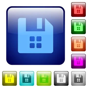 File components color square buttons Stock-Illustration