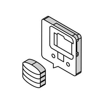 File compression digital processing isometric icon vector illustration Stock Illustration